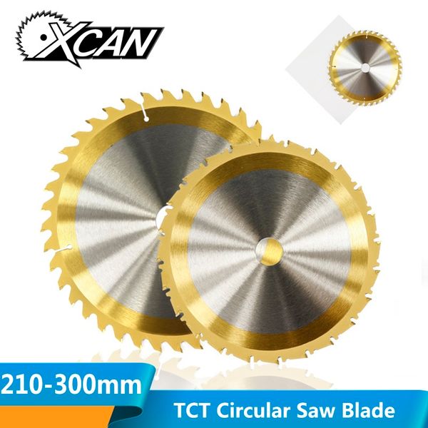 

xcan 1pc 210/250mm 24/40/80 teeth wood cutting disc tin coating carbide tct saw blade woodworking circular saw blade