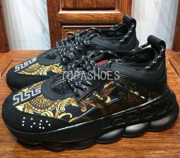 

Whole ale good quality chain reaction neake de igner neaker men women port running leather ca ual hoe trainer lightweight ole