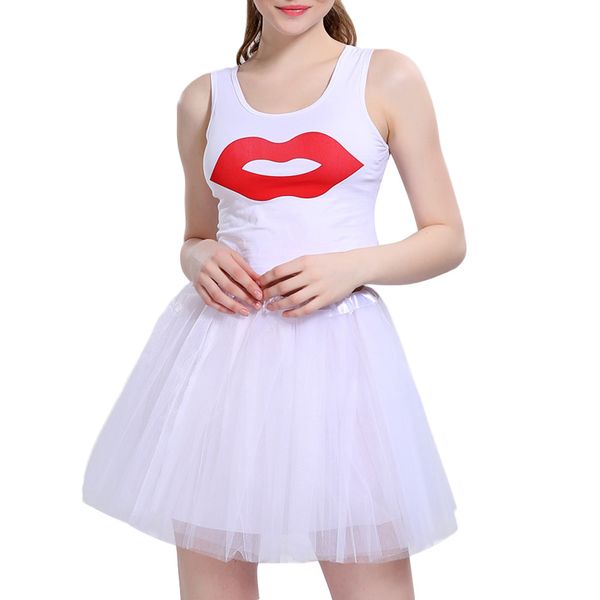 

women pleated gauze short skirt tutu multi layer dancing skirt white black