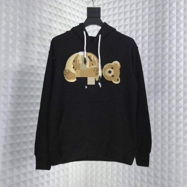 

красота прилив пальмовый свитер с капюшоном мужчины и женщины па сломанная голова медведь свитер с капюшоном мужчины и женщины, Black;brown