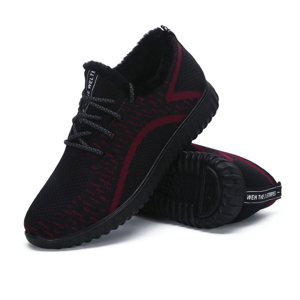 

new casual shoes for mens knit white black comfortable breathable outdoor jogging walking men sneakers 40-45