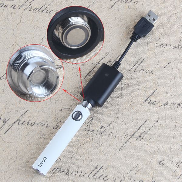 10 pçs / lote Evod Bateria 510 Vape Pen 650mAh 900mAh 1100mAh Baterias vaporizer para ECIG CE3 CE4 CE5 Cartuchos USB Charger Epacket