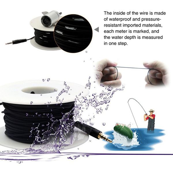 

outdoor recording fish finder easy install portable detachable camera monitor quick charging sports pratical tools hd visible