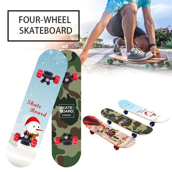 

skate board deck skateboard longboard teenagers single warping slide 60cm maple hoverboard extreme sports fashionable