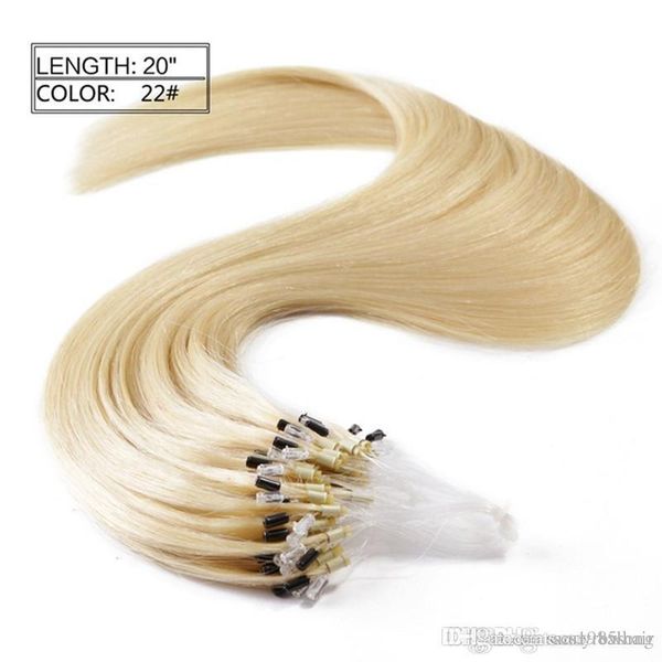 

ce certificated grade 8a 100% human hair micro ring loop hair extensions brazilian straight 1g/s & 100strands, tangle&shedding