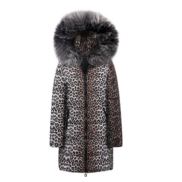 

casual cotton winter fur куртки плюс размер женщин пальто тонкий печати леопарда куртки женский ветровки high street fashion long шинель, Black