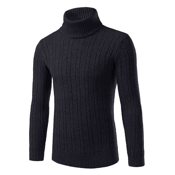 

mens autumn and winter linen pattern lapel high collar long sleeve solid color knit bottoming shirt sweater, White;black