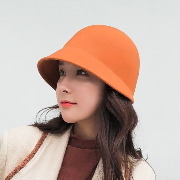 

seioum 100% wool mother gift lady grade banquet formal hats women winter pure wool felt bowknow fedora hat, Blue;gray