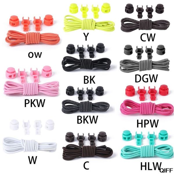 

no tie lazy shoe laces elastic lock system runners athletes shoe strings quick, Black
