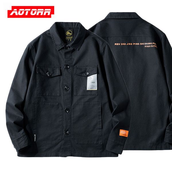 

2019 весенняя куртка мужская хип-хоп уличная мода мода письмо печати harajuku куртка бренд мужские пальто одежда кнопки куртки одежда, Black;brown