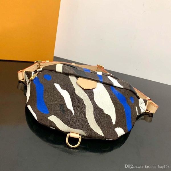 

new fashion luxury designer ladies waist bag messenger bag shoulder leather canvas artistic colorful waist bag