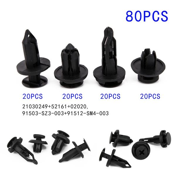 

80pcs car fasteners bumper fender buckle clip b17 b28 b02 c14 car accessories