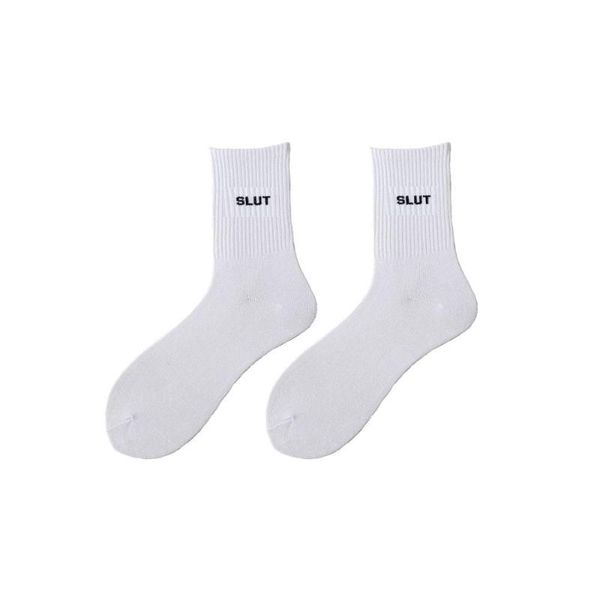 

fun socks 1 pair of men and women socks solid color cotton casual summer and autumn breathable men women, Black;white