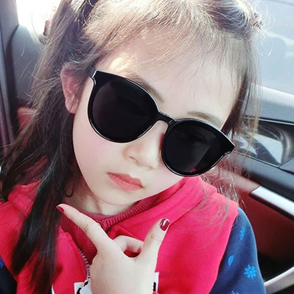 

vintage children kids sunglasses aviation anti-glare child sun glasses uv400 black pink round girls boys eyewear, White;black