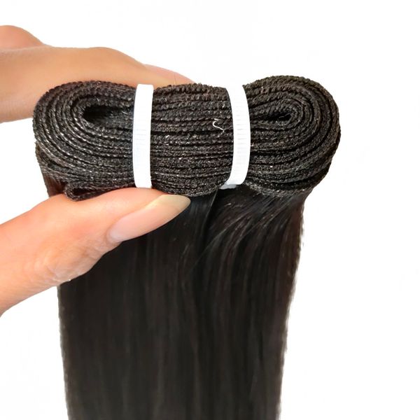 

grade 10a -double drawn unprocessed hair weft indian virgin remy human hair extension 100g/pcs 3pc/lot straight hair weft dhl fastshipping, Black