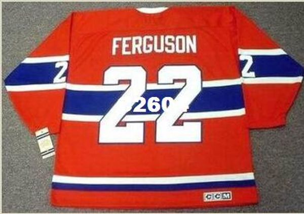 

mens #22 john ferguson montreal canadiens 1968 ccm vintage retro home hockey jersey or custom any name or number retro jersey, Black;red