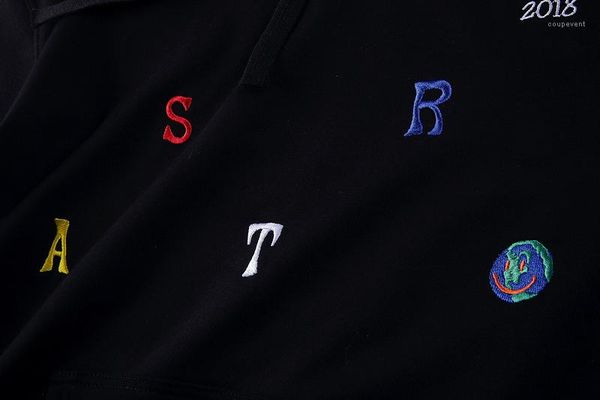

letters embroidery hooded sweatshirts tsa scattered hoodie mens designer 19ss, Black