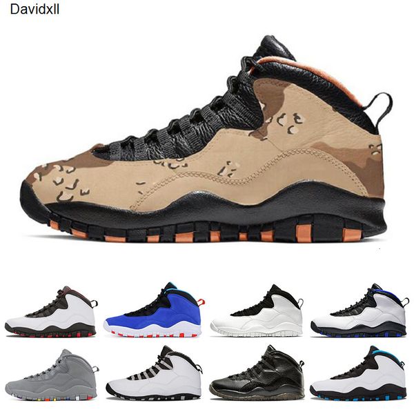 

new 10 10s men basketball shoes seattle tinker cement desert camo i'm back chicago dark smoke grey men sports sneakers size 7-13
