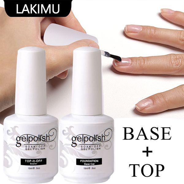 

lakimu gel polish coat base coat shiny long lasting reinforce 15ml hybrid varnishes manicure uv gel lacquer nail art primer, Red;pink