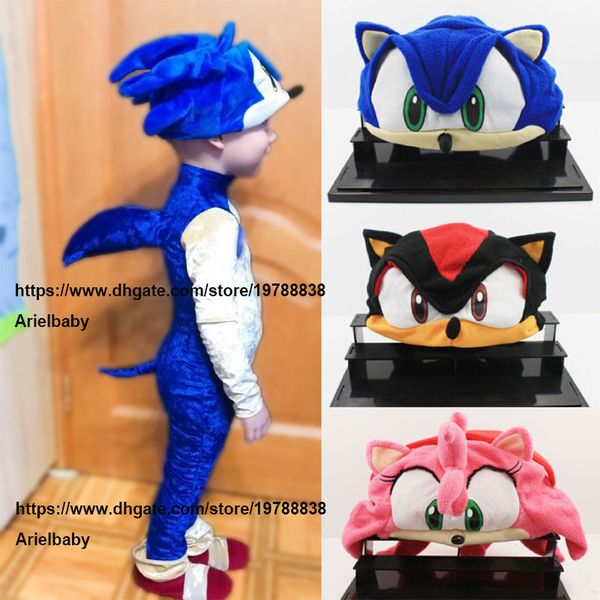 

Sonic X FS Sonic the Hedgehog флис косплей шапка аниме Шапочка плюшевая шляпа костюмы черный с