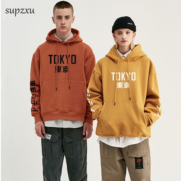 

2019 нового прибытие японии harajuku толстовка tokyo city печать пуловер толстовка hip hop streetwear мужчины / женщина с капюшоном sweatshi, Black