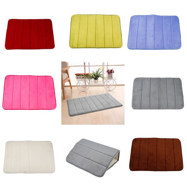 

memory foam bath mats bathroom stripes rug non-slip bath mats absorbent mat kitchen doormat carpet non-skid rug 60*40cm