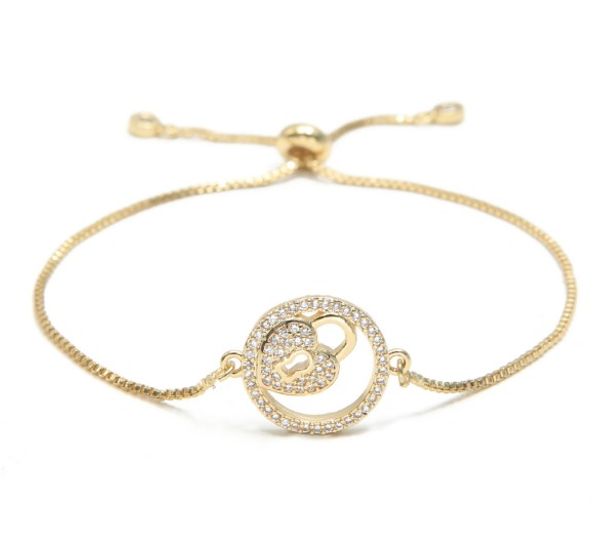 

4mm gold silver rose gold chain bracelet micro pave cz rope cubic zirconia adjusted macrame bracelet lock bangles cg3565 jewelry gift, Black