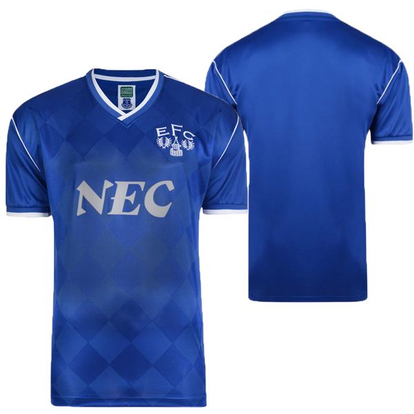 

1987 1988 everton retro home soccer jerseys 87 88 retro classic football shirt s-2xl, Black;yellow