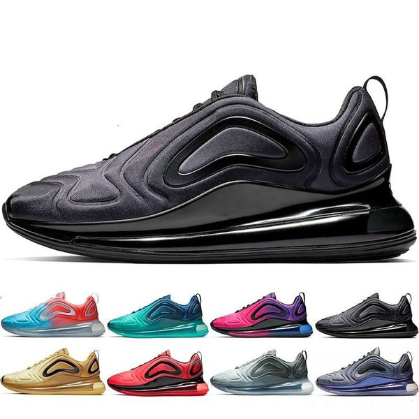

2019 new running shoes full cushioned men women neon triple black carbon grey sunset metallic silver chaussures sport sneakers