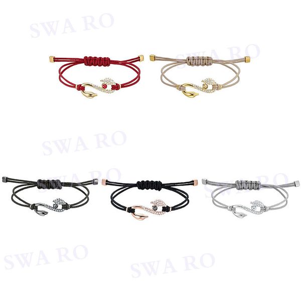 

swa 2019 fashion new power collection hook bracelet variety of colors s-hook symbol bracelet wild women's romantic, Golden;silver