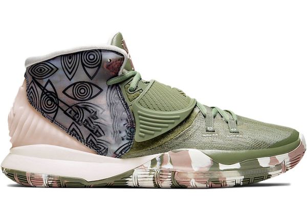 

2020 new 6 preheat collection shanghai basketball shoes mens kyrie bred enlightenment preheat collection beijing sneakers us 7-12, Black