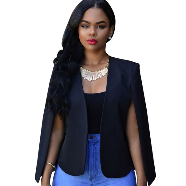 

lapel blazer cool ladies cloak business suit fabala autumn outwear irregular cropped slim, White;black
