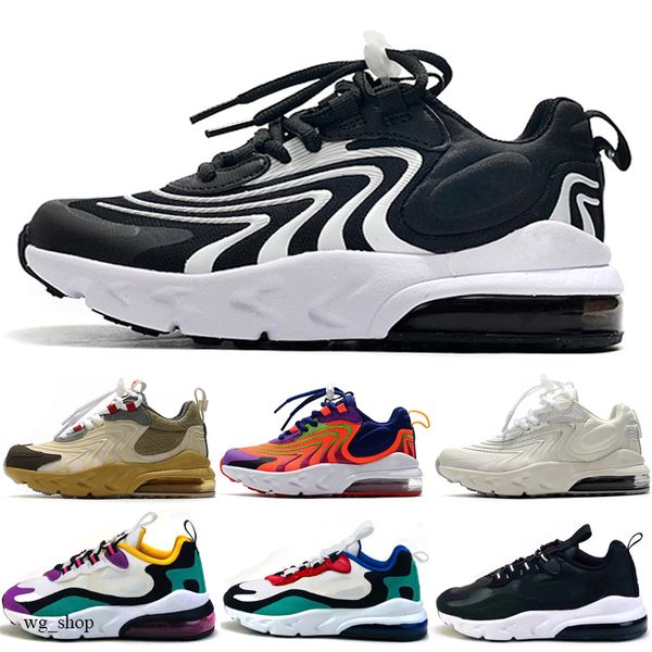 

nike air max 270 react eng gs лучшие качества дети бег тапки дети реагировать bauhaus td обувь черный белый розовый фиолетовый яркое золото, Black