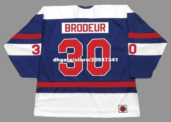 

wholesale mens richard brodeur quebec nordiques 1974 wha retro hockey jersey, Black;red