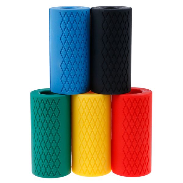 

1pc dumbbell fat barbell grips thick bar handle pull up weightlifting support silicon anti-slip protect pad for body building