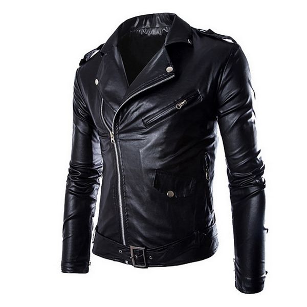 

mjartoria autumn men's pu leather jacket for men fitness fashion male suede jacket casaco masculino casual coat male clothing, Black