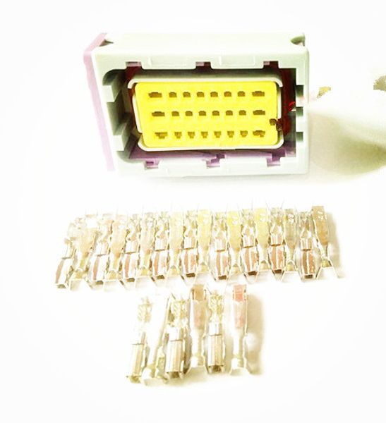 Freeshipping 20 Sets FCI ECU Female Auto Connector 24-Wege-Gehäuse versiegelter elektrischer Steckverbinder mit Klemmen 211PC249S8005 / 211 PC249S8005