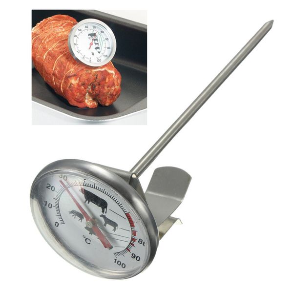 Sonde Thermometer Edelstahl Werkzeug Lebensmittel Fleisch Ofen Kochen Messgerät