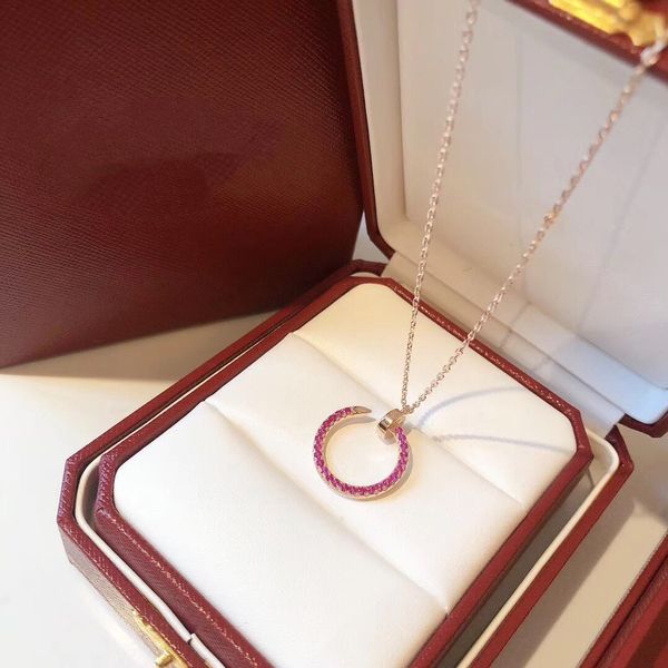 

exquisite necklaces s925 sterling silver 18k rose diamond nail necklace show feminine charm exquisite gifts for women