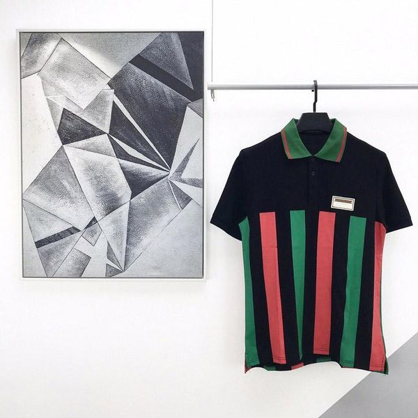 

2020 лета роскошный новый мода париж логотип флаг италии в полоску европе поло футболки мужские женщин t рубашка свободного покроя хлопок тр, White;black