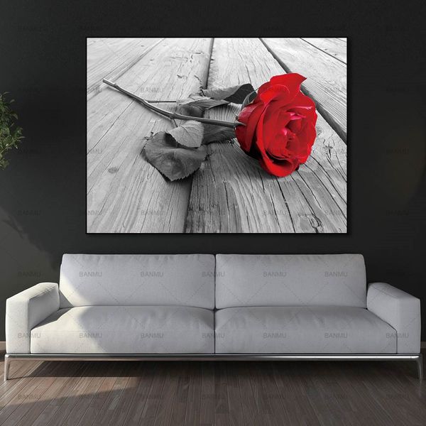 

canvas painting wall art pictures home decor wall poster decoration for living room no frame prints beautiful rose on canvas