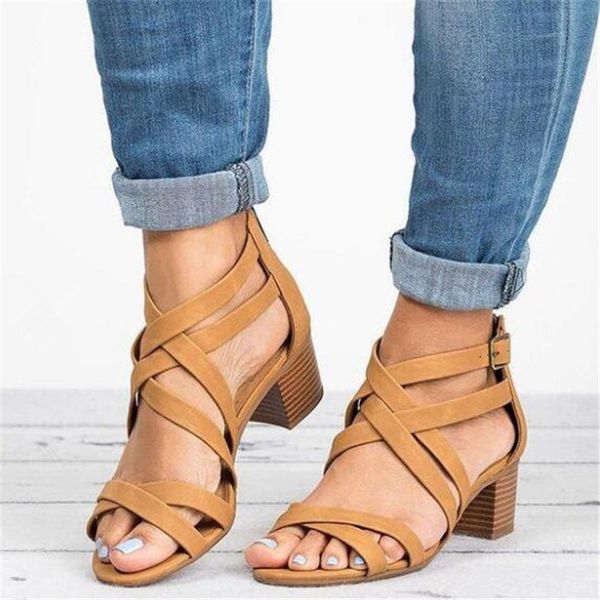 

diweini 2019 woman wedge buckles fish mouth sandals gladiator women sandals mid heel ladies summer peep toe women shoes, Black