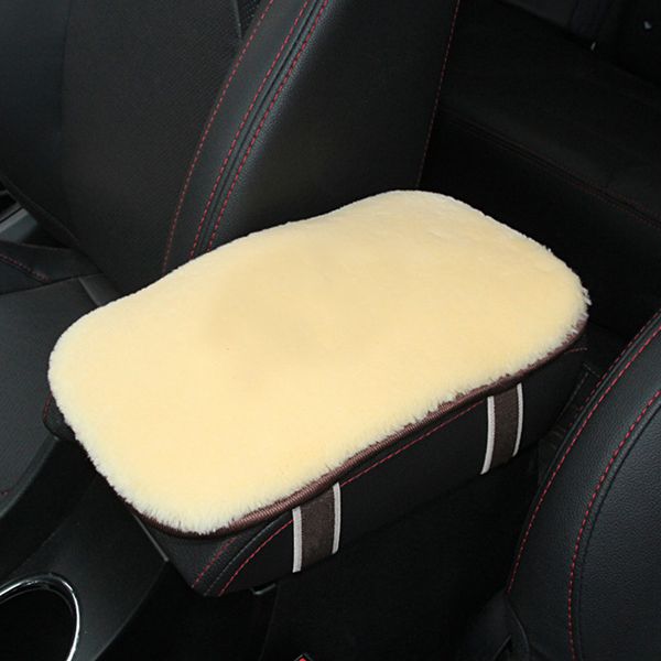 

plush seat cover center box console protection anti scratch car armrest pad soft mat auto interior cushion dustproof styling