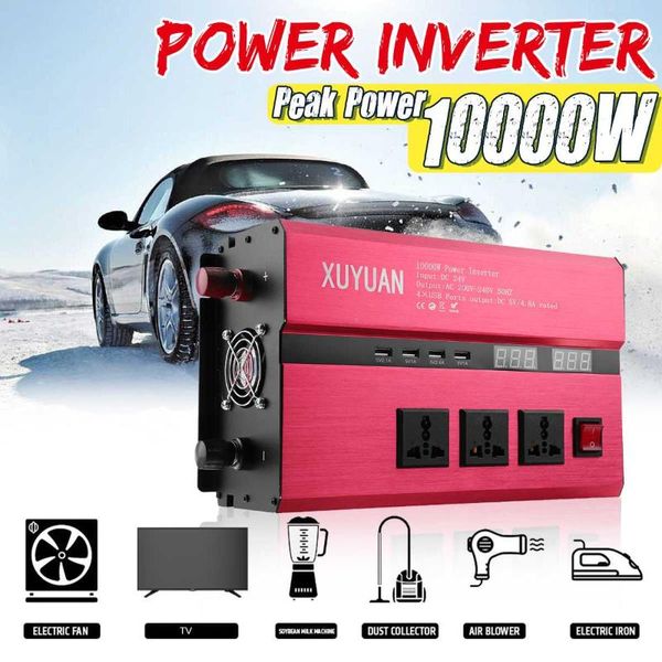 

car inverter 12v 220v 10000w solar power inverter sine wave car invensor ac 110v convertor voltage transformer