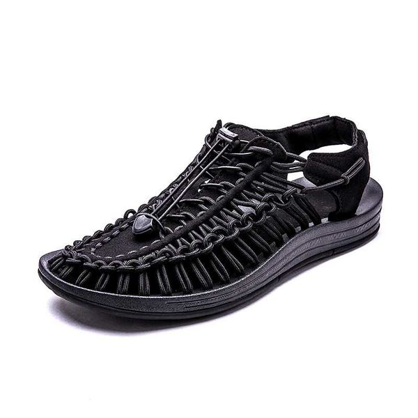 

serene brand duty-sandals 2018 big size38-45 shoes men casual band gladiator high summer breathable sandalias mens shoe, Black