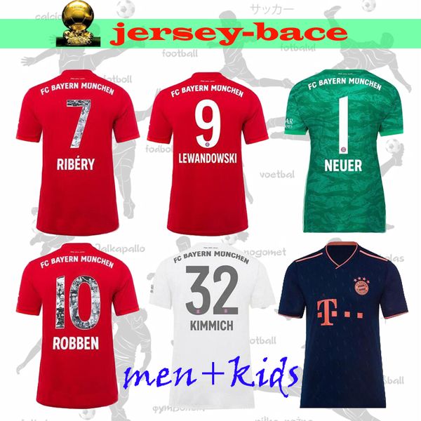 

new 19 20 bayern soccer jersey lewandowski home away 3rd coutinho gnabry pavard martinez alaba coman kimmich kids men football shirt, Black;yellow