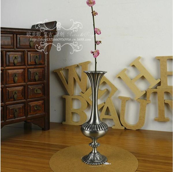 

h20cm european classical bottle shape tablemetal vase plant stand flower pot for home decoration hp036