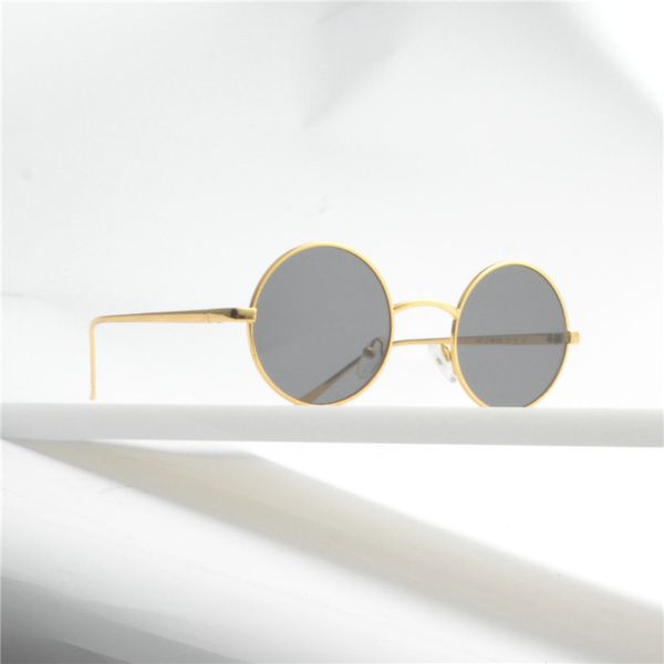 

mincl/2019 luxury candy color lenses sunglasses women brand designer fashion trend metal leg shades ladies round eyeglasses nx, White;black