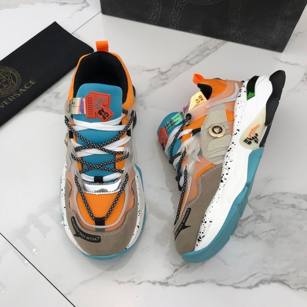 

the same style high-end luxury men's casual basketball sneakers triple fashion men's brand platform men's shoes vintage medus, Black