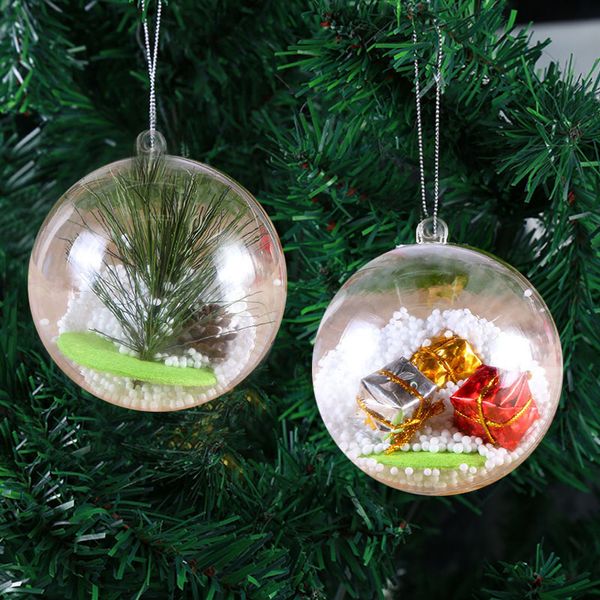 

6cm/7cm/8cm 1pc style random creative christmas ball ornaments christmas tree hanging decorations children gifts 7a0642